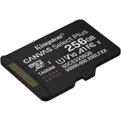 Tarjeta de Memoria Kingston CANVAS Select Plus 256GB microSD XC/ Clase 10/ 150MBs