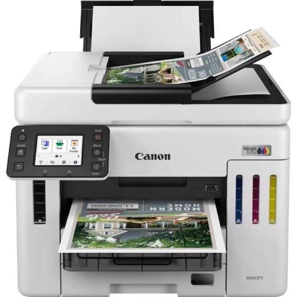 Multifunción Recargable Canon MAXIFY GX7150 MegaTank WiFi/ Dúplex/ Fax/ Blanca