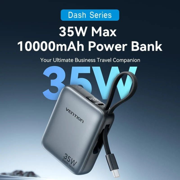 Powerbank 10000mAh Vention FHFH0/ 35W/ Gris