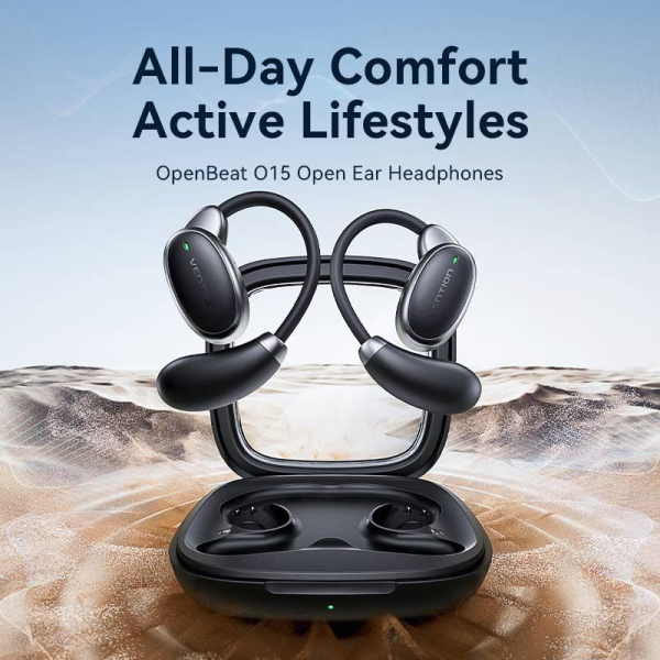 Auriculares Deportivos Bluetooth Vention Open Ear OpenBeat O15 NBTB0 con estuche de carga/ Negros