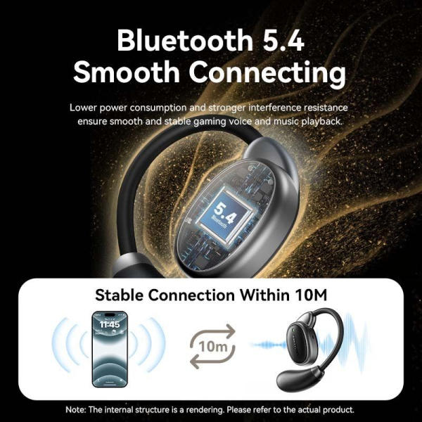 Auriculares Deportivos Bluetooth Vention Open Ear OpenBeat O15 NBTB0 con estuche de carga/ Negros