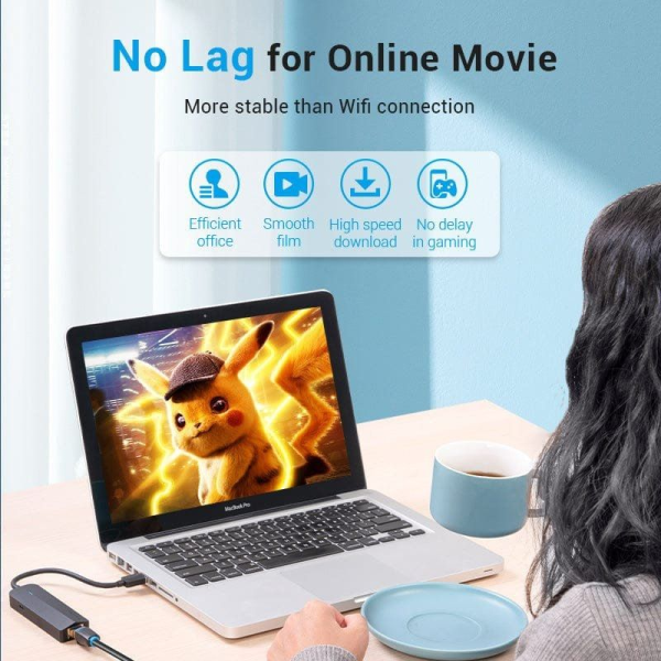 Hub USB 3.0 Vention CHNBB/ RJ45/ 3xUSB/ 1xMicroUSB PD