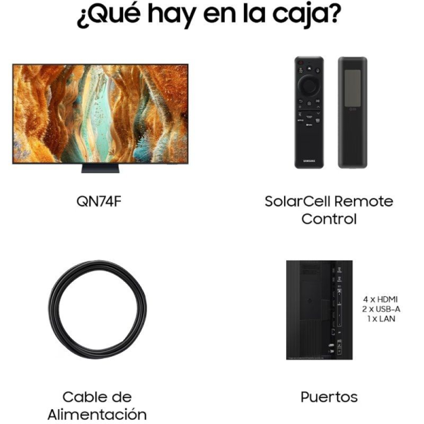 Televisor Samsung Neo QLED QN74F TQ65QN74FAT 65'/ Ultra HD 4K/ Smart TV/ WiFi