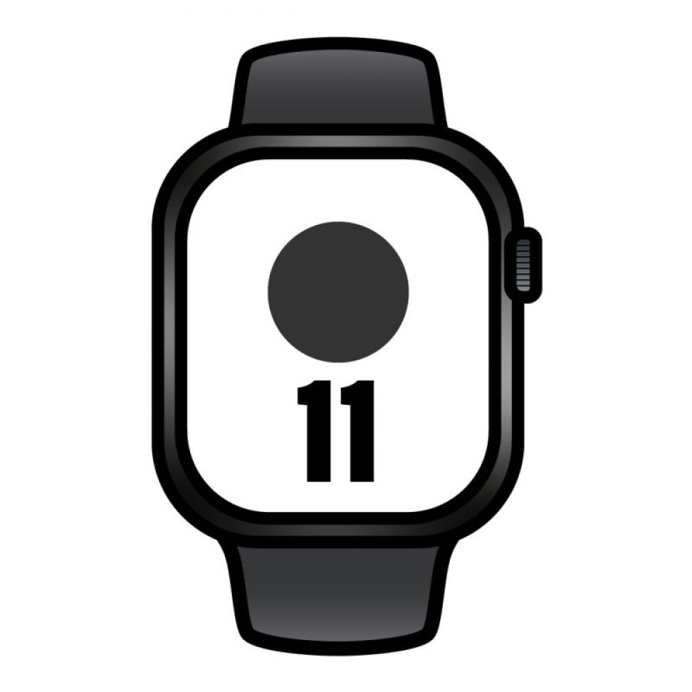 Apple Watch Series 11/ GPS/ Cellular/ 42mm/ Titanio Negro/ Pizarra Correa Deportiva Negro (M/L)