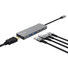 Docking USB Tipo-C Trust Dalyx/ 2xUSB/ 1xHDMI 4K/ 2xUSB Tipo-C/ Gris