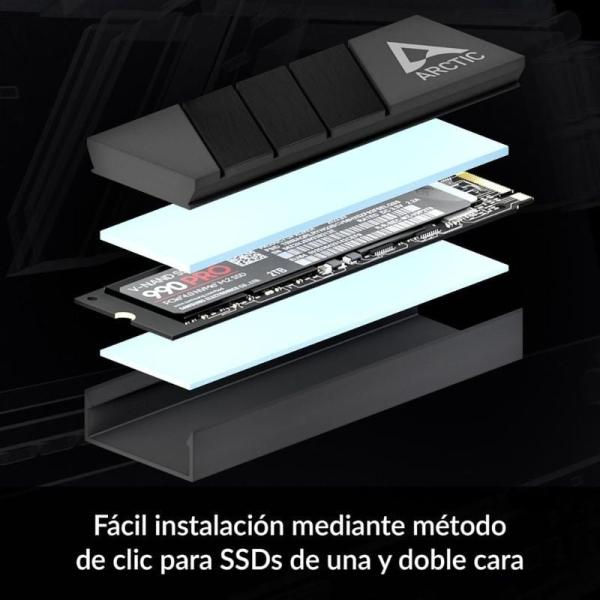 Disipador Térmico para SSD M.2 2280 Arctic M2 Pro/ Negro
