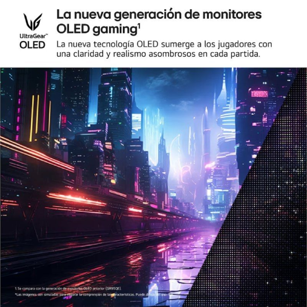 Monitor Gaming LG UltraGear 27GX704A-B 27'/ QHD/ 0.03ms/ 240Hz/ OLED/ Regulable en Altura/ Negro
