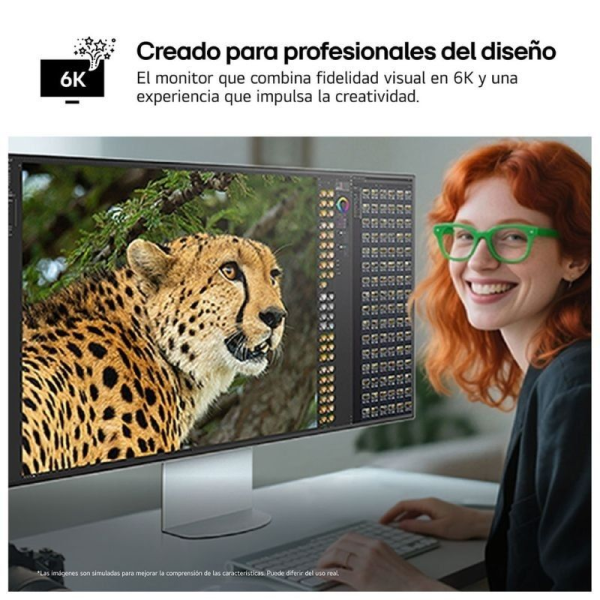 Monitor Profesional LG UltraFine 32U990A-S 31.47'/ 6K/ Multimedia/ Regulable en altura/ Plata y Azul