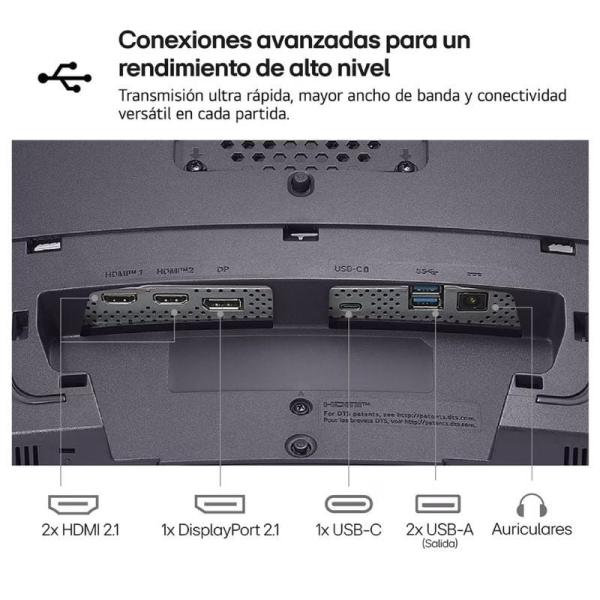 Monitor Gaming Curvo LG UltraFine 45GX950A-B 45'/ 5K2K/ 0.03ms/ 330Hz/ OLED/ Multimedia/ Regulable en altura/ Negro