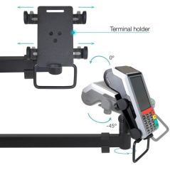 Soporte de Mesa para TPV 2 Monitores TooQ TQPM0003/ Giratorio/ Inclinable/ Rotatorio/ hasta 9kg