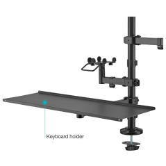 Soporte de Mesa para TPV 2 Monitores TooQ TQPM0003/ Giratorio/ Inclinable/ Rotatorio/ hasta 9kg