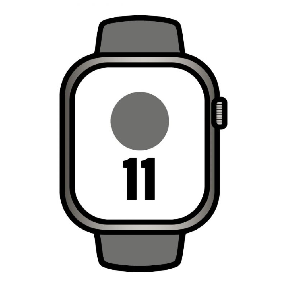 Apple Watch Series 11/ GPS/ Cellular/ 46mm/ Titanio Natural/ Correa Deportiva Gris Piedra M/L