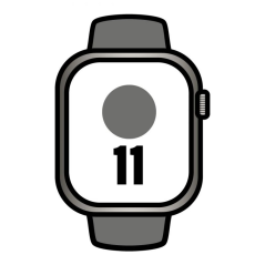 Apple Watch Series 11/ GPS/ Cellular/ 46mm/ Titanio Natural/ Correa Deportiva Gris Piedra M/L