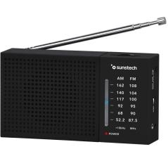 Radio Portátil Sunstech RPS412/ Negra