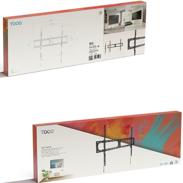 Soporte de Pared Inclinable TooQ LP37140T-B para TV de 37-140'/ hasta 125kg