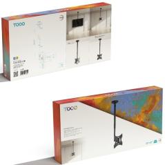 Soporte de Techo Giratorio/ Inclinable/ Nivelable TooQ LPCE2301TSLI-B para TV de 23-42'/ hasta 30kg