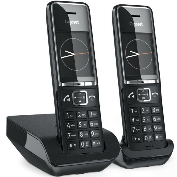 Teléfono Inalámbrico Gigaset Comfort 550/ Pack DUO/ Negro