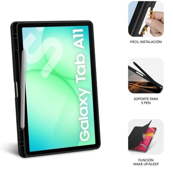 Funda Subblim Clear Shock Case para Samsung A11 8.7'/ Negra