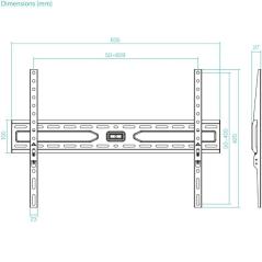 Soporte de Pared Fijo TooQ LP1050F-B para TV de 37-86'/ hasta 45kg