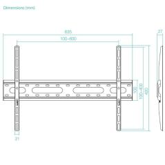 Soporte de Pared Inclinable TooQ LP1082F-B para TV de 37-80'/ hasta 45kg