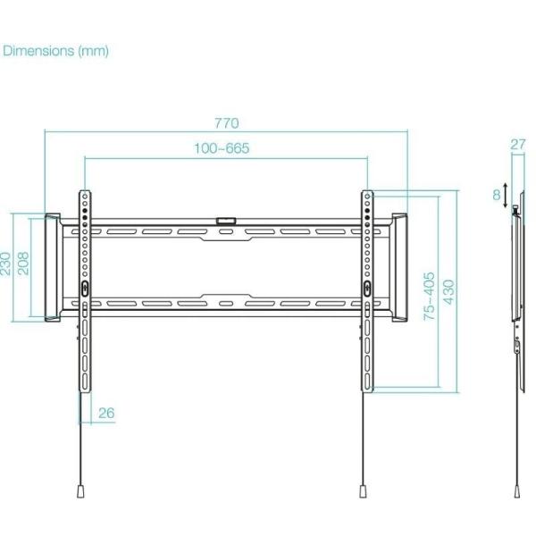 Soporte de Pared TooQ LP1083F-B para TV de 37-80'/ hasta 75kg