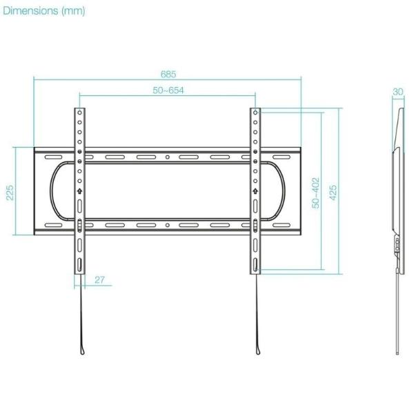 Soporte de Pared TooQ LP1084F-B para TV de 37-80'/ hasta 80kg