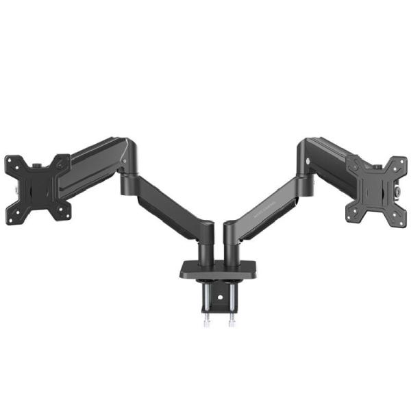 Soporte de Mesa para 2 Monitores Mars Gaming MARM-PRO2/ Giratorio/ Inclinable/ Rotatorio/ hasta 10kg