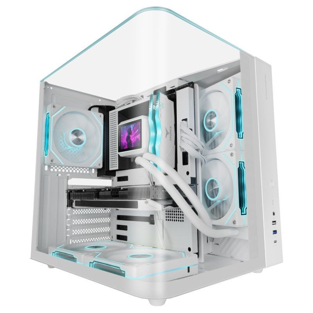 Caja Gaming Semitorre Mars Gaming MC-INFINIOLITE/ Blanca