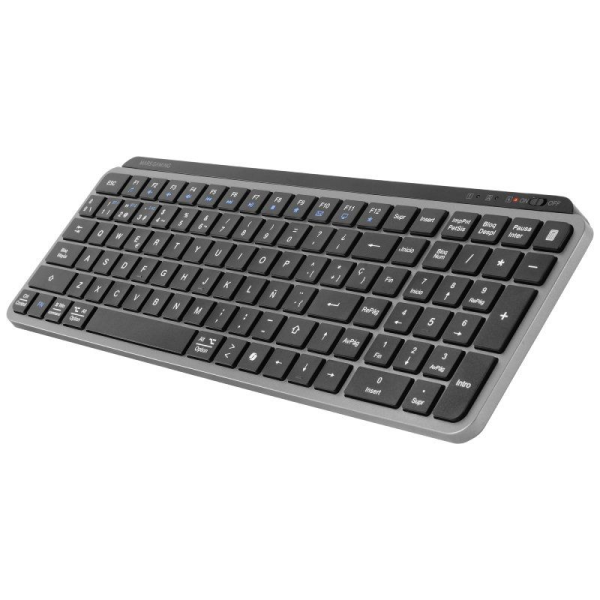 Teclado Compacto Inalámbrico por Bluetooth Mars Gaming MK-SILENKEYS/ Negro