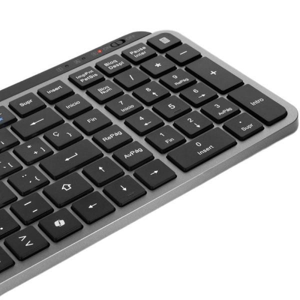 Teclado Compacto Inalámbrico por Bluetooth Mars Gaming MK-SILENKEYS/ Negro