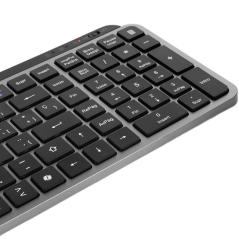 Teclado Compacto Inalámbrico por Bluetooth Mars Gaming MK-SILENKEYS/ Negro