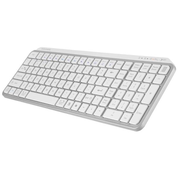 Teclado Compacto Inalámbrico por Bluetooth Mars Gaming MK-SILENKEYS/ Blanco