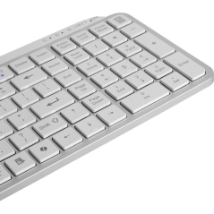 Teclado Compacto Inalámbrico por Bluetooth Mars Gaming MK-SILENKEYS/ Blanco
