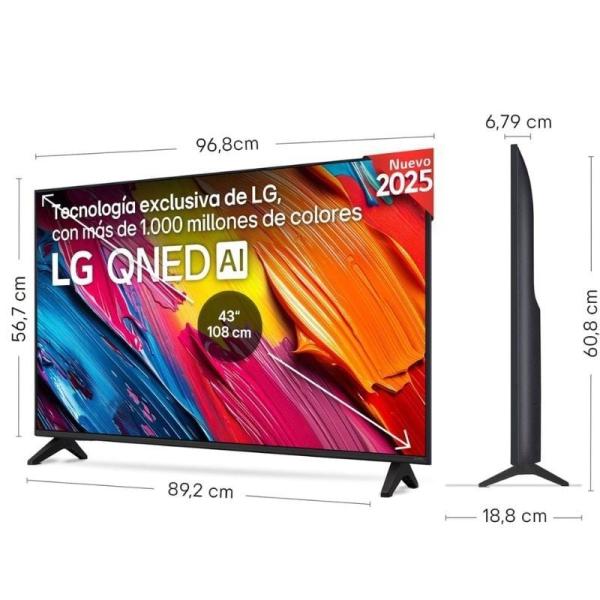 Televisor LG QNED AI QNED70 43QNED70A6A 43'/ Ultra HD 4K/ Smart TV/ WiFi