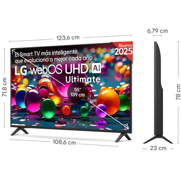 Televisor LG UHD 55UA74006LB 55'/ Ultra HD 4K/ Smart TV/ WiFi