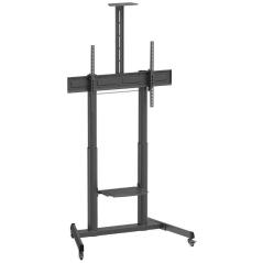 Soporte de Suelo Inclinable con Ruedas y Manivela Aisens FT100TE-403 para TV 60-100'/ hasta 100kg