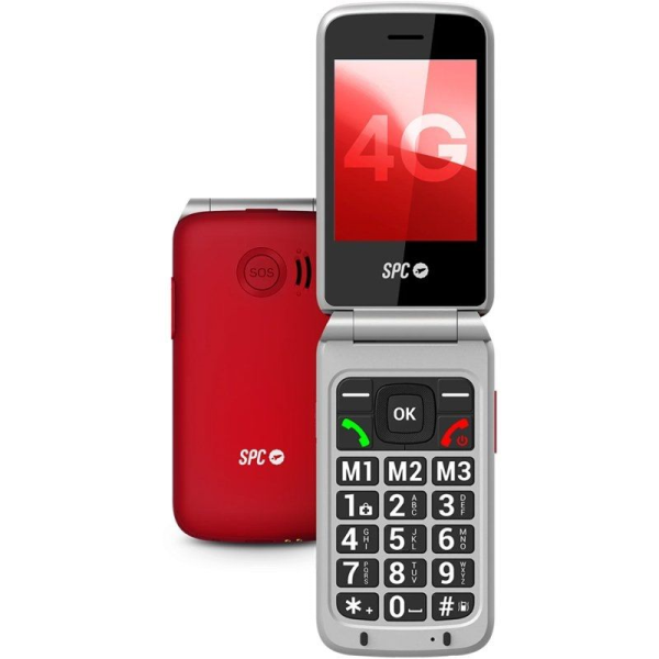 Teléfono Móvil SPC Stella 3 para Personas Mayores/ 4G/ Rojo