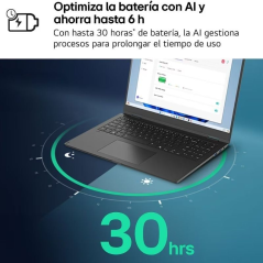 Portátil LG Gram 14ZD90T-G AX88B Intel Core Ultra 7-255H/ 32GB/ 1TB SSD/ 14'/ Sin Sistema Operativo