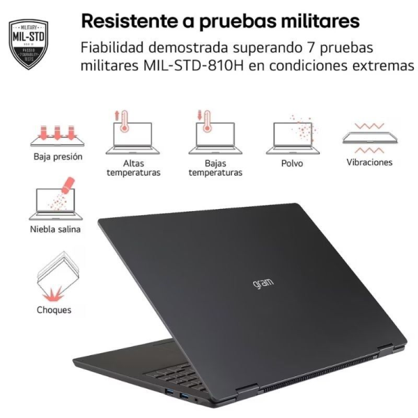 Portátil LG Gram 14ZD90T-G AX88B Intel Core Ultra 7-255H/ 32GB/ 1TB SSD/ 14'/ Sin Sistema Operativo