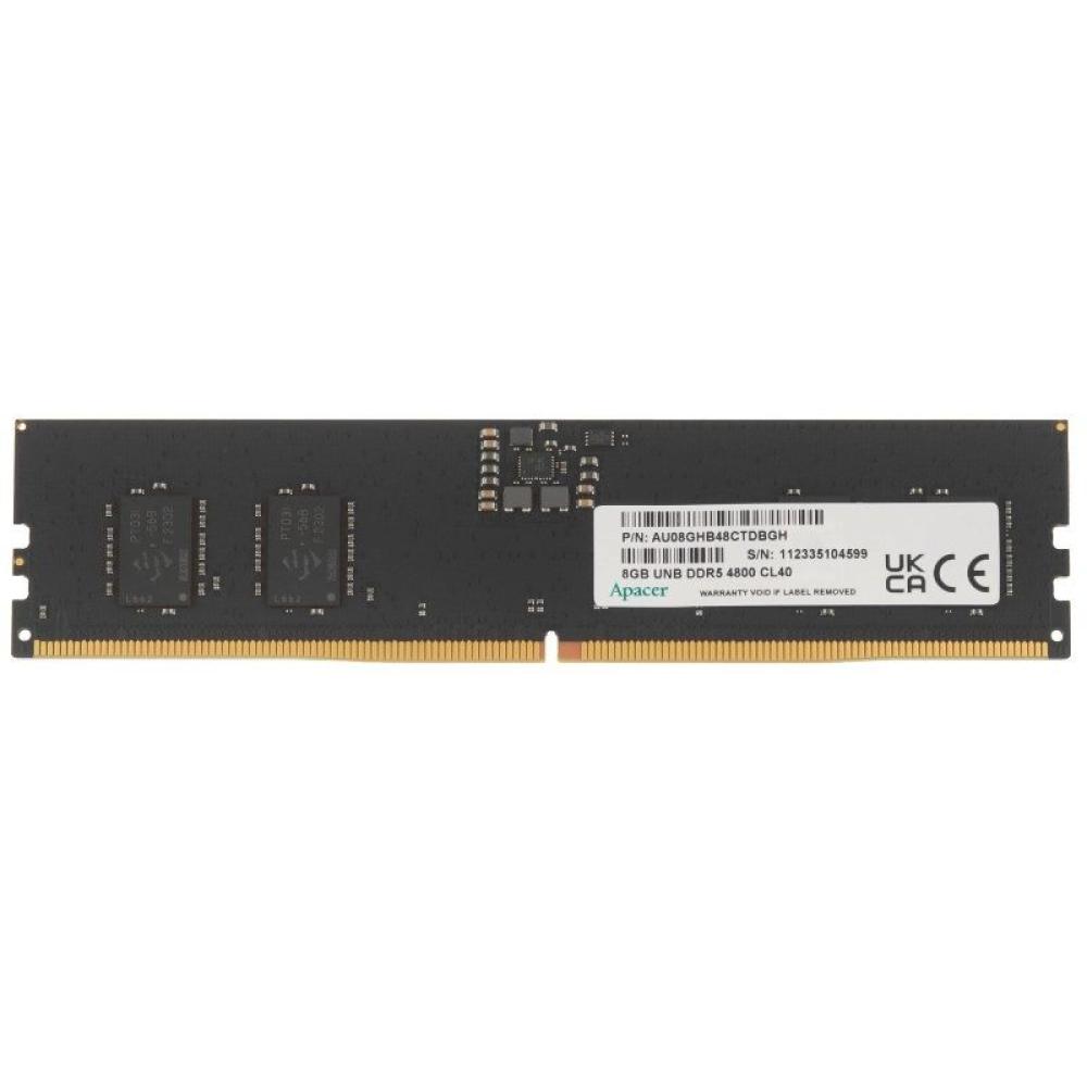 Memoria RAM Apacer FL.08G2A.RTH 8GB/ DDR5/ 4800MHz/ 1.1V/ CL40/ UDIMM