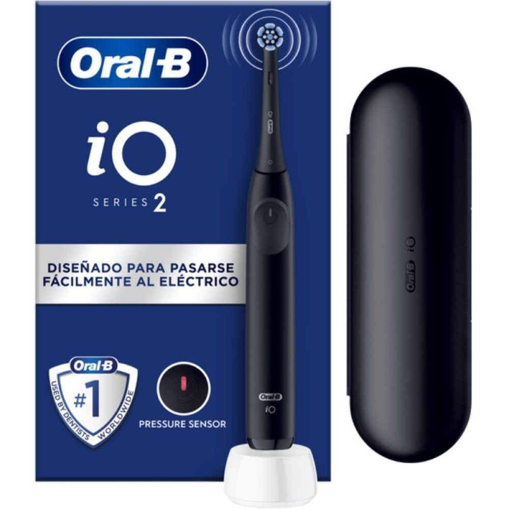 Cepillo Dental Braun Oral-B iO 2/ Incluye 2 Recambios/ Negro