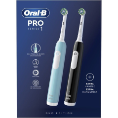 Cepillo Dental Oral-B Pro 1 Duo Edition/ Incluye 1 Recambio/ Negro y Turquesa