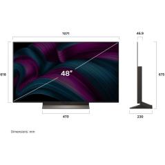 Televisor LG OLED Evo AI C5 OLED48C56LB 48'/ Ultra HD 4K/ Smart TV/ WiFi