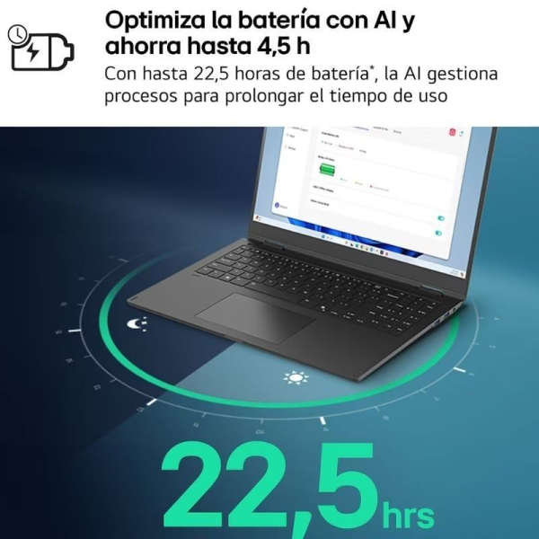 Portátil LG Gram 17ZD90T-G.AX88B Intel Core Ultra 7-255H 32GB/ 1TB SSD/ 17'/ Sin Sistema Operativo