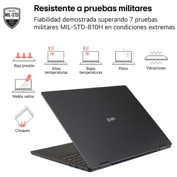 Portátil LG Gram 17ZD90T-G.AX88B Intel Core Ultra 7-255H 32GB/ 1TB SSD/ 17'/ Sin Sistema Operativo