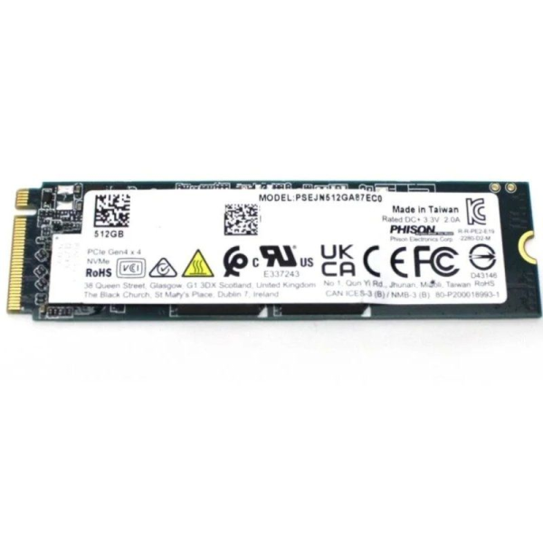 Disco SSD Phison PSENN512GA87QC0 512GB/ M.2 2280 PCIe Gen4/ Full Capacity
