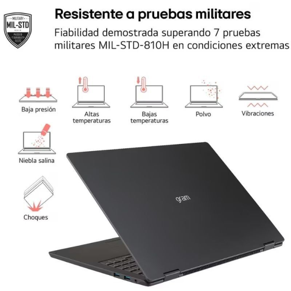Portátil LG Gram 14Z90T-G.AD88B Intel Core Ultra 7-255H/ 32GB/ 1TB SSD/ 14'/ Win11