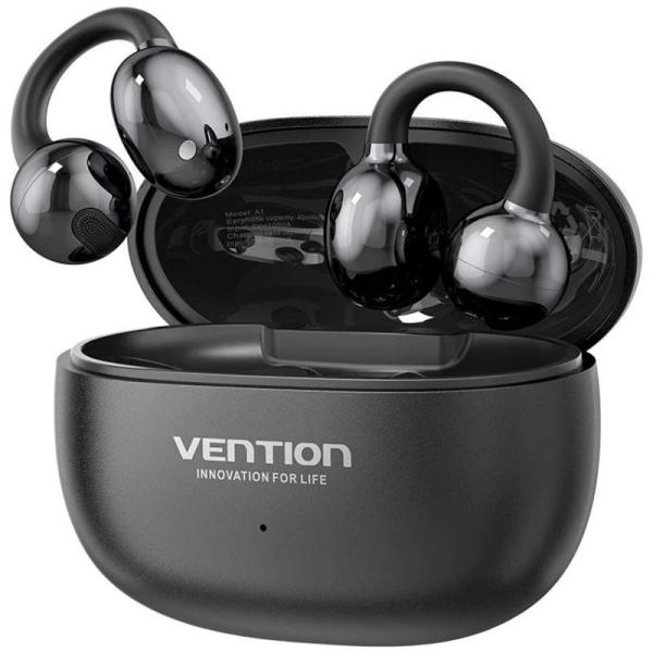 Auriculares Bluetooth Vention Echo Clip A11 Pro con estuche de carga/ Autonomía 6h/ Negro