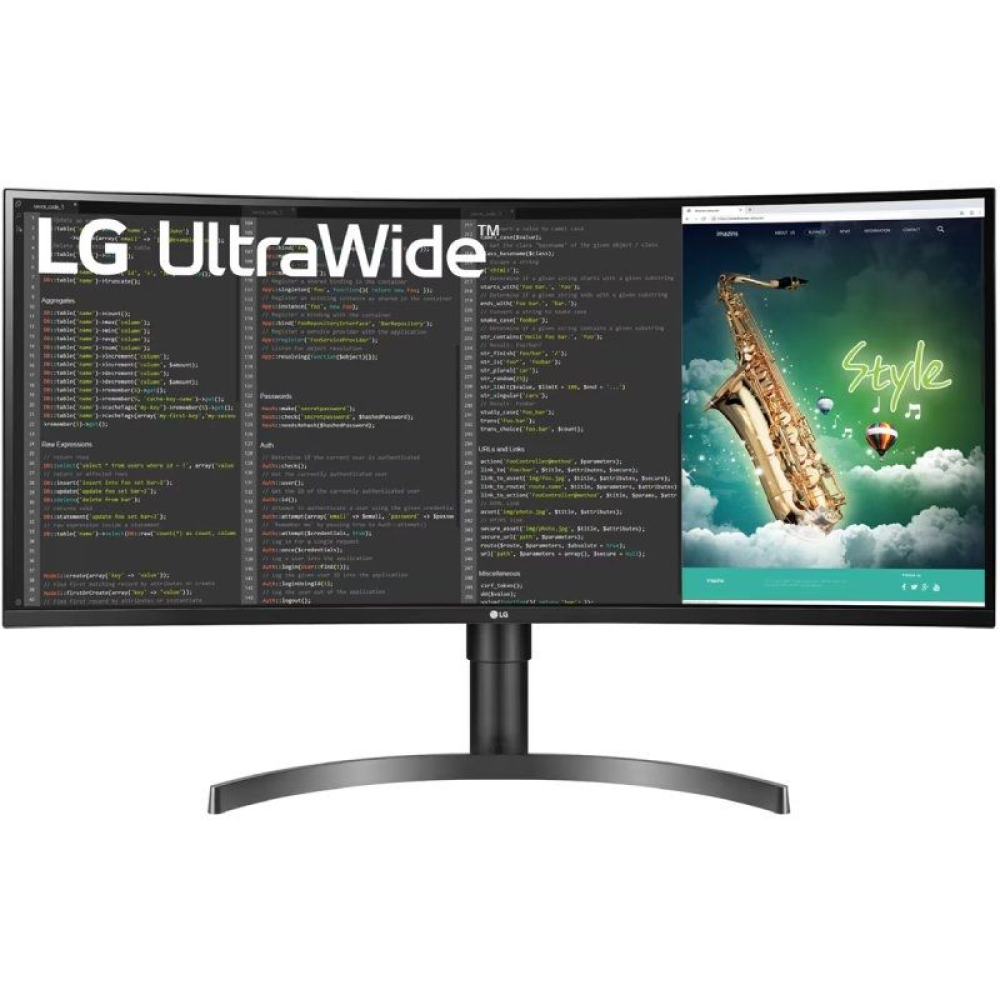 Monitor Profesional Ultrapanorámico Curvo LG 35WN75CP-B 35'/ WQHD/ Multimedia/ Regulable en Altura/ Negro