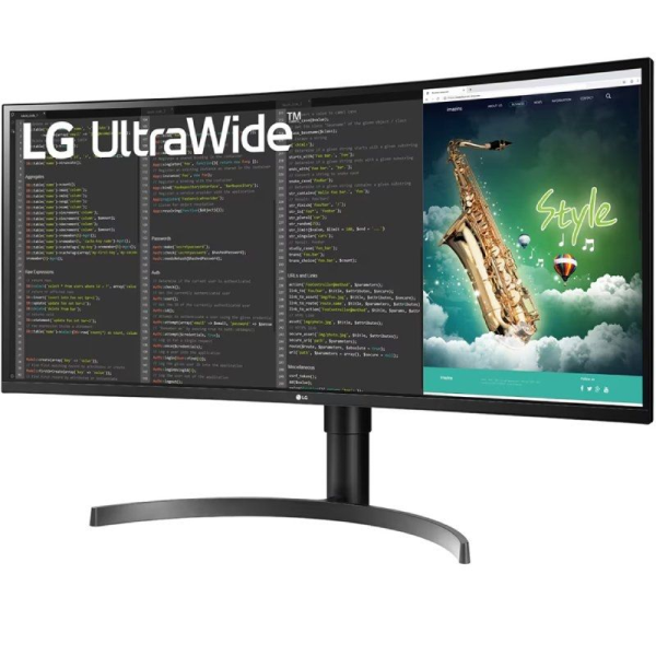 Monitor Profesional Ultrapanorámico Curvo LG 35WN75CP-B 35'/ WQHD/ Multimedia/ Regulable en Altura/ Negro